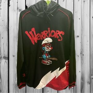The Smurfs Warriors Graphic Black and Red Turtleneck Sweater M